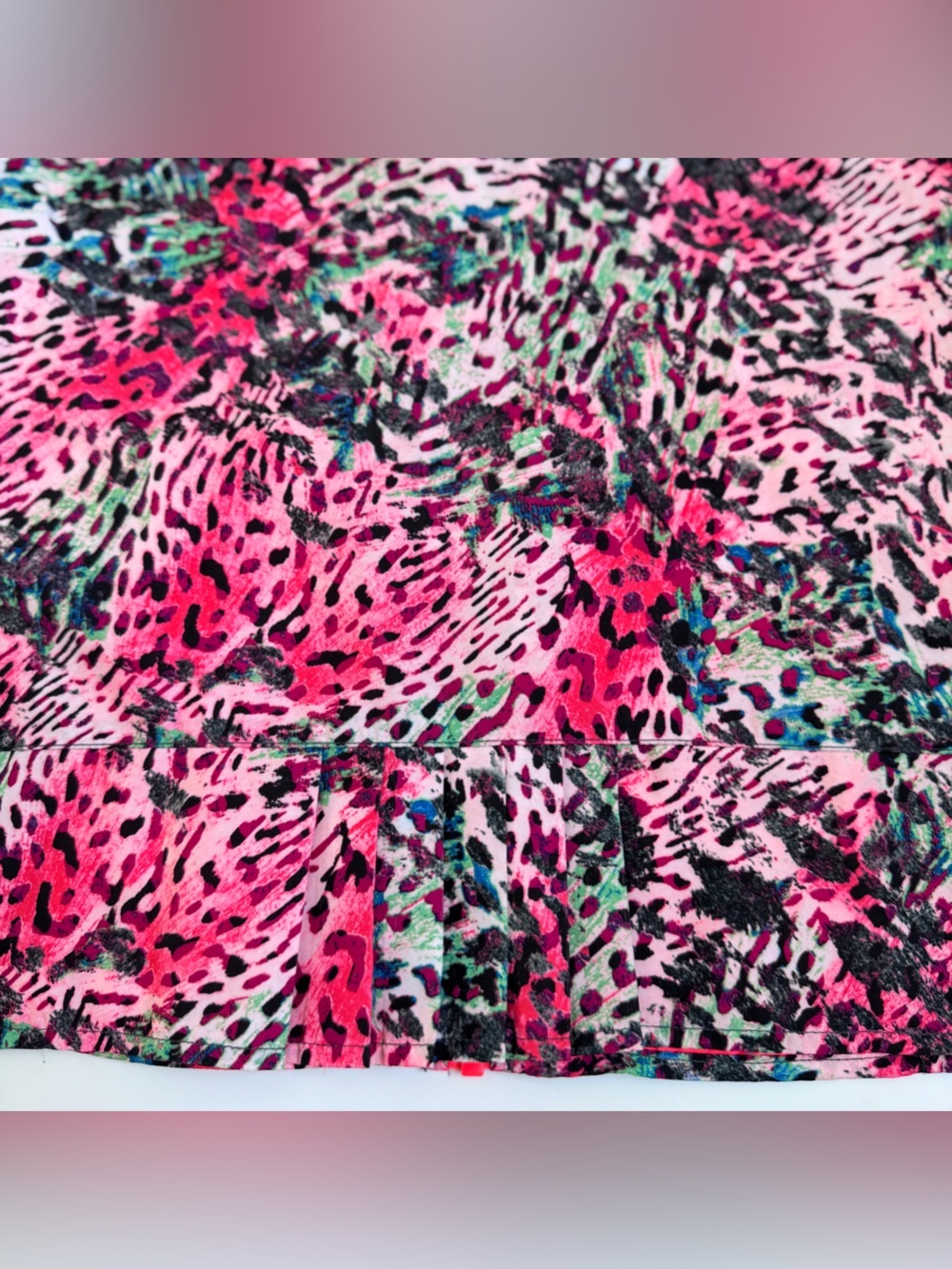 adidas Kids Neon Pink Leopard Jacket Girls size small 8/10 - Picture 7 of 7